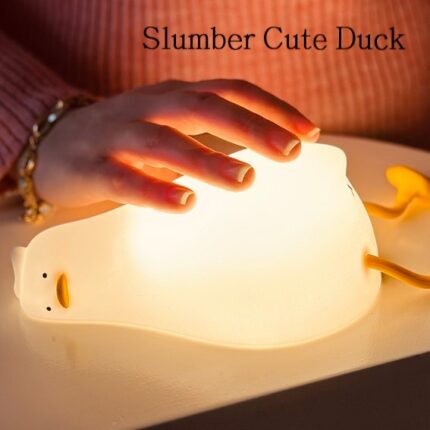 In addition to being a great night light, the Lie in Peace Duck Sleep Lamp is also a fun and playful toy. The duck's legs can be folded up so that it can be laid down flat, and the lamp can be squeezed to make a quacking sound. Children will love playing with the lamp, and it is sure to become a favorite bedtime companion. The Lie in Peace Duck Sleep Lamp is the perfect gift for anyone who is looking for a cute, cuddly, and functional night light.